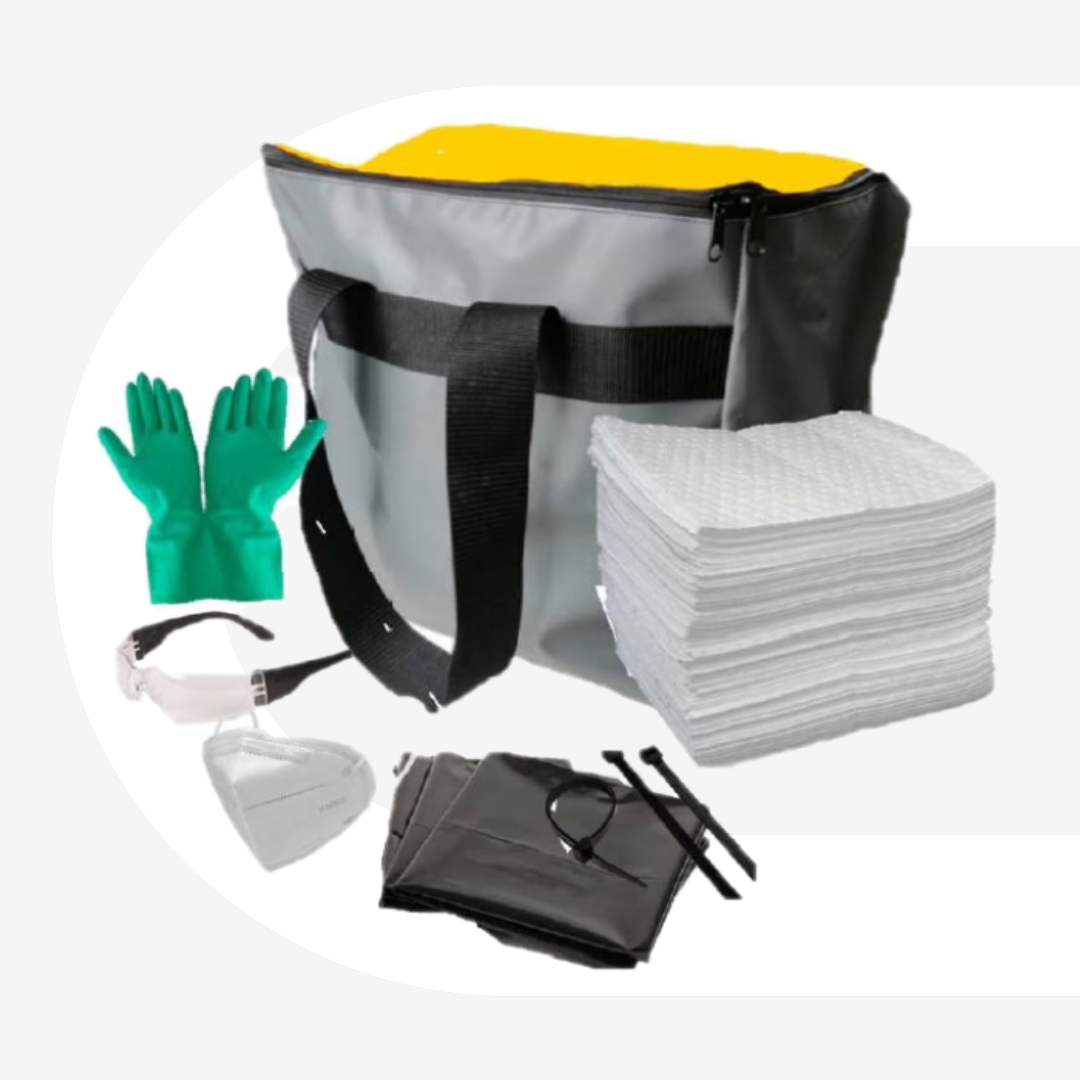 Kit antiderrame - Contención de derrame - Control de derrame - hidrocarburos, camionetas mineras, camiones mineros, equipamiento minero, ley REP, kit portable, kit portatil