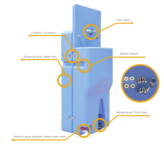 Lavamanos portátil HDPE SteelPro
