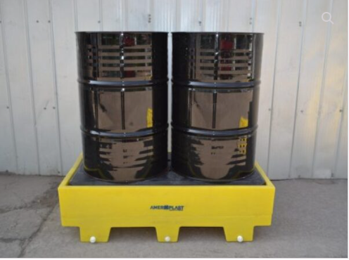 Pallet antiderrame, pallet antiderrame 2 tambores, pallet antiderrame 220 litros, Control de derrames, hidrocarburos